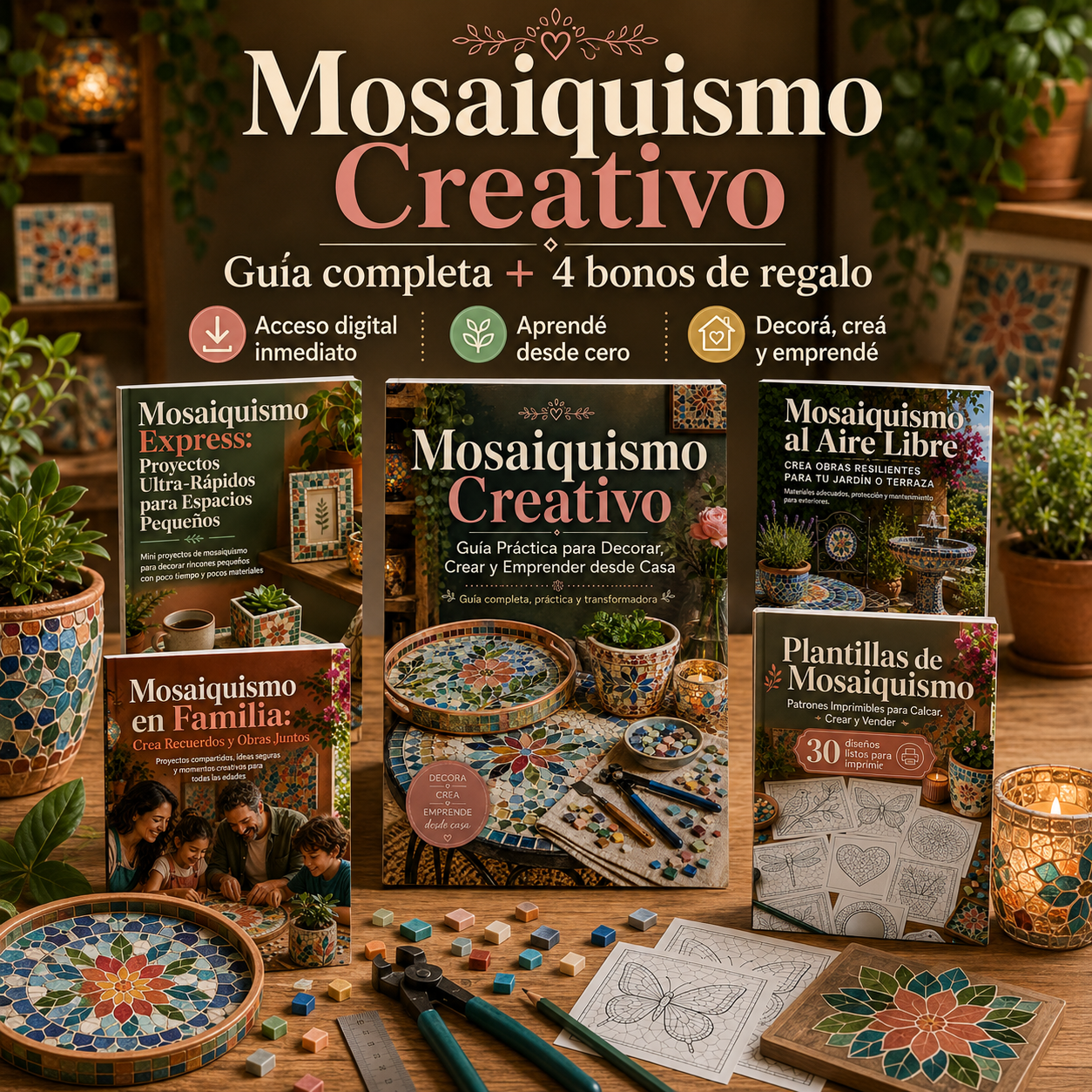 Mosaico Creativo: Guía Práctica para Decorar, Crear y Emprender desde Casa